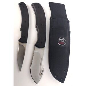 RMEF Browning Model 154 Hunting Knife Set With Sheath Includes 2 Knives NWOB